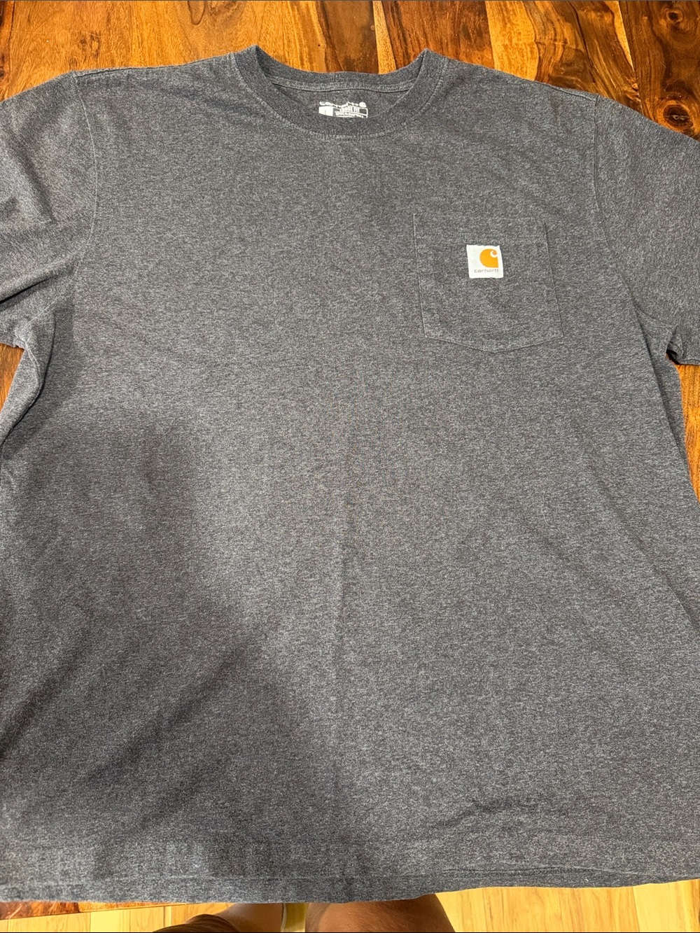 Carhartt Heather Charcoal Pocket Tee with Logo Patch